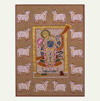 Pichwai Painting Sreenathji and Cows
