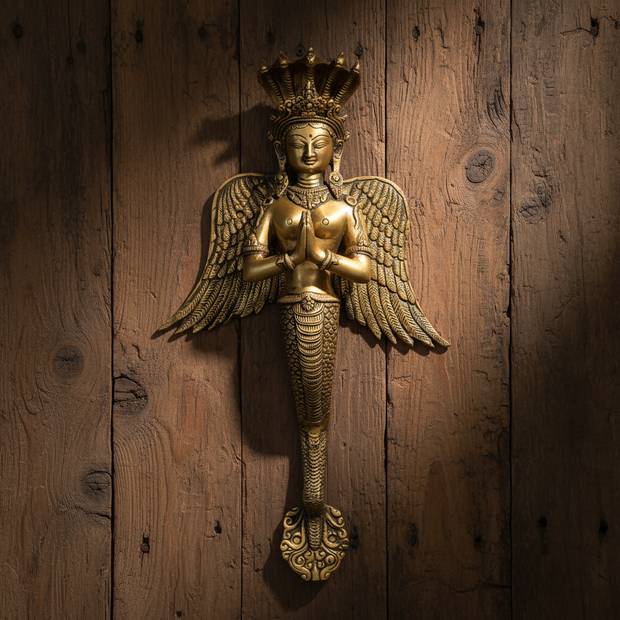 Brass NaagKanya Door Handle 20"