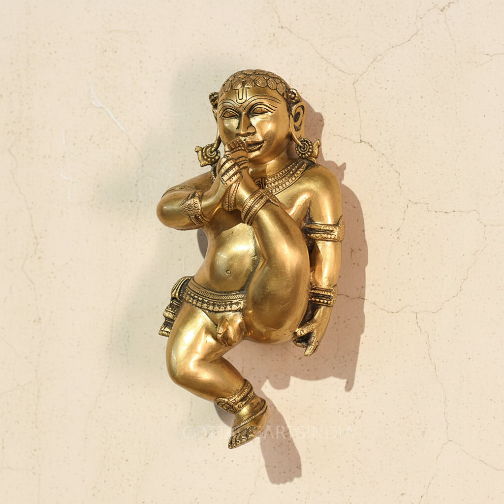 Brass Bala Krishna Wall Hanging