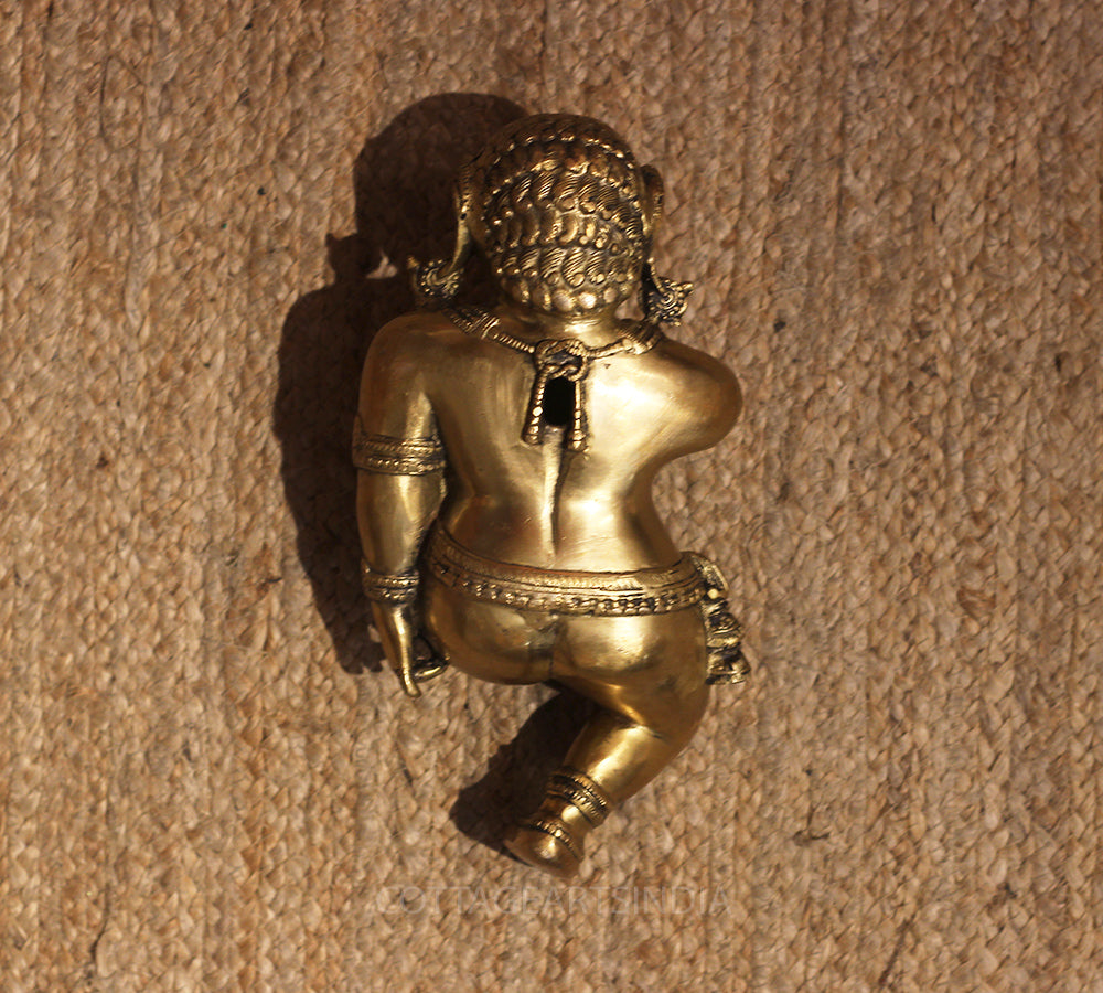 Brass Bala Krishna Wall Hanging