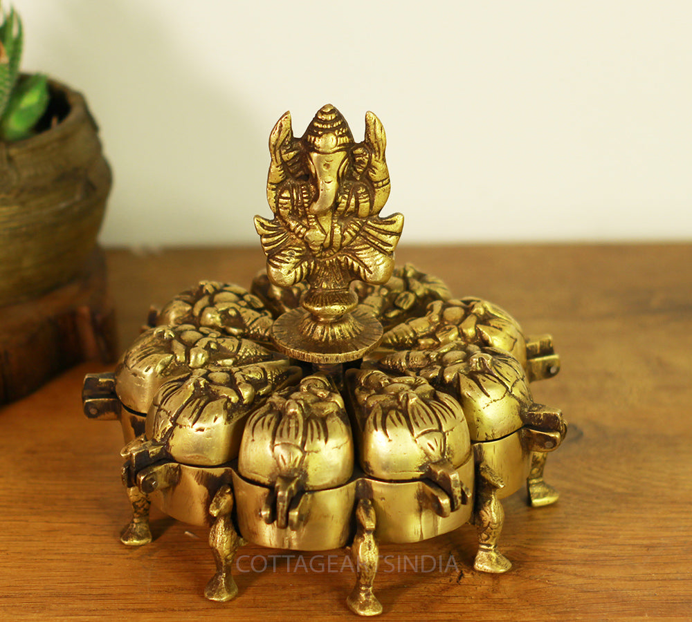 Brass  Sindoor /Vermillion Box