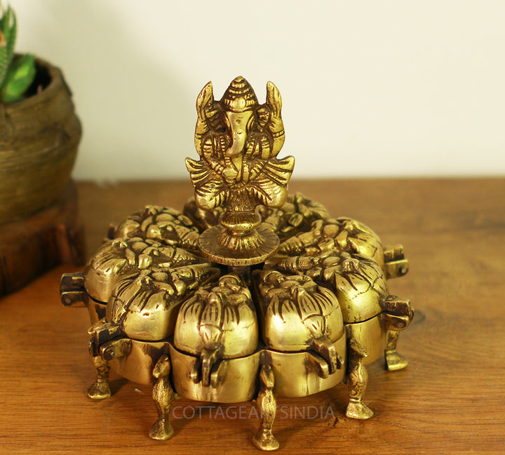 Brass  Sindoor /Vermillion Box
