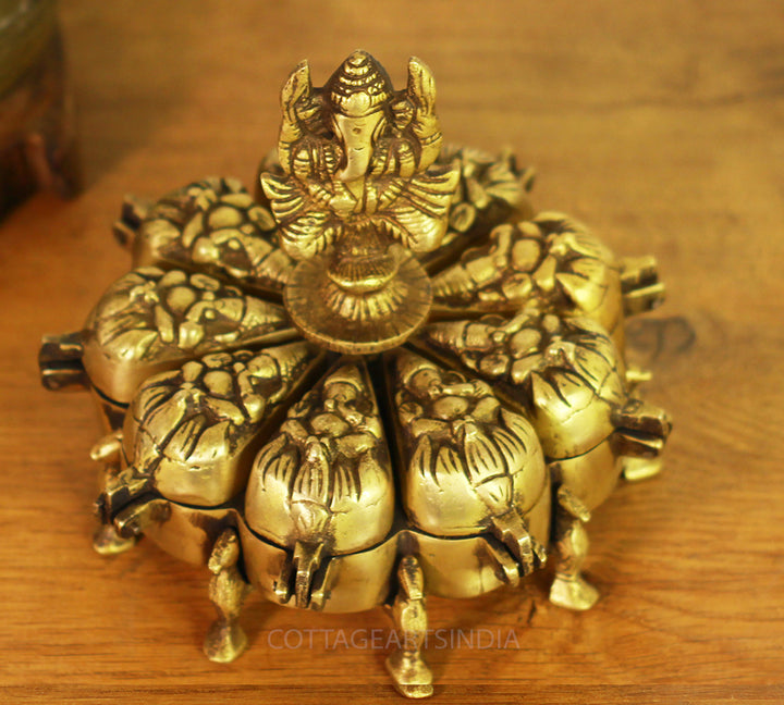 Brass  Sindoor /Vermillion Box