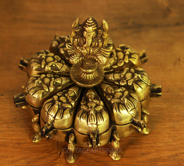 Brass  Sindoor /Vermillion Box