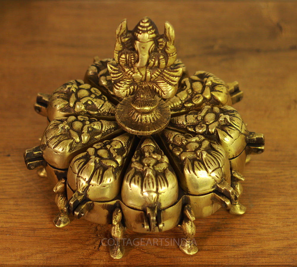 Brass  Sindoor /Vermillion Box