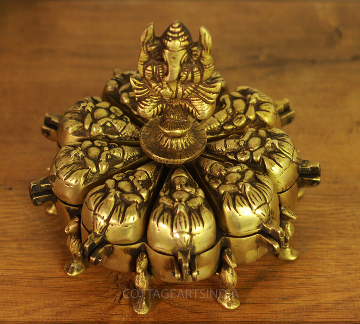 Brass  Sindoor /Vermillion Box