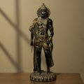 Brass Hanuman Antique Black and Gold  Finish 24"