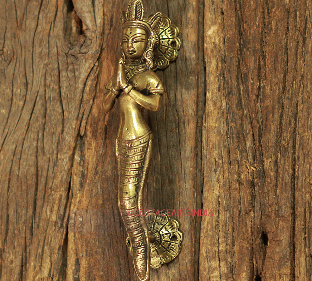 Brass Namaste Lady Handle