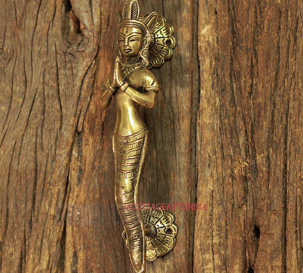 Brass Namaste Lady Handle
