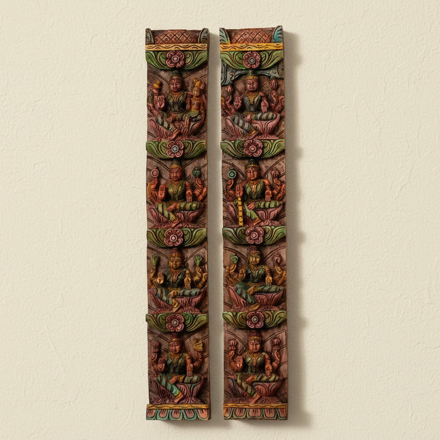 Wooden Wall Panel Ashtalakshmi