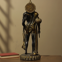 Brass Hanuman Antique Black and Gold  Finish 24"