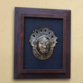 Wooden Frame With Bronze Panjurli Bhuta Mask