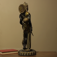 Brass Hanuman Antique Black and Gold  Finish 24"