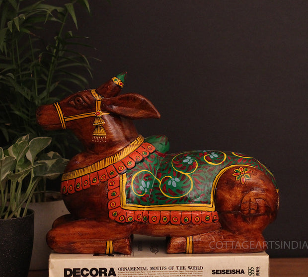 Wooden Nandi Handpainted 12.5"