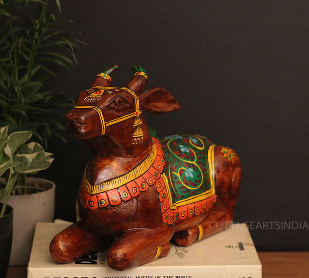 Wooden Nandi Handpainted 12.5"
