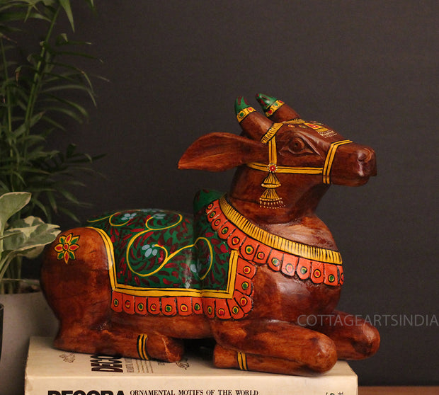 Wooden Nandi Handpainted 12.5"