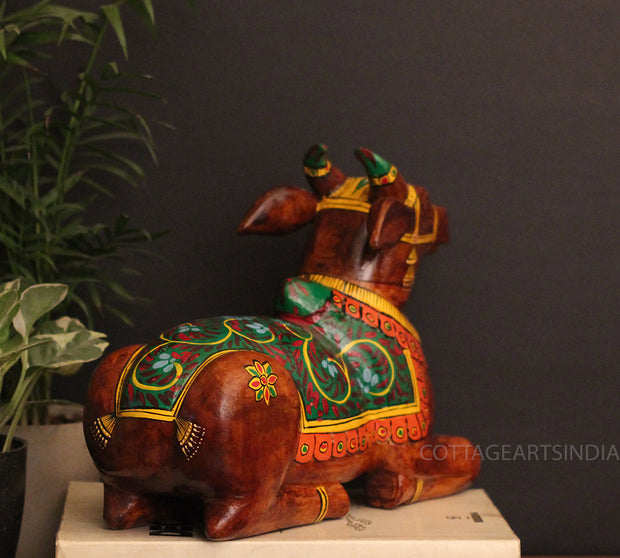 Wooden Nandi Handpainted 12.5"