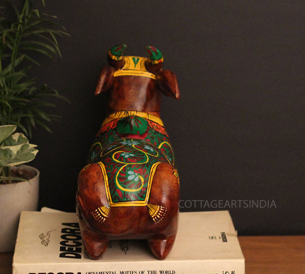 Wooden Nandi Handpainted 12.5"