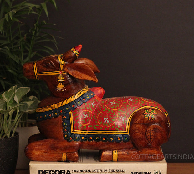 Wooden Nandi Handpainted 12.5"