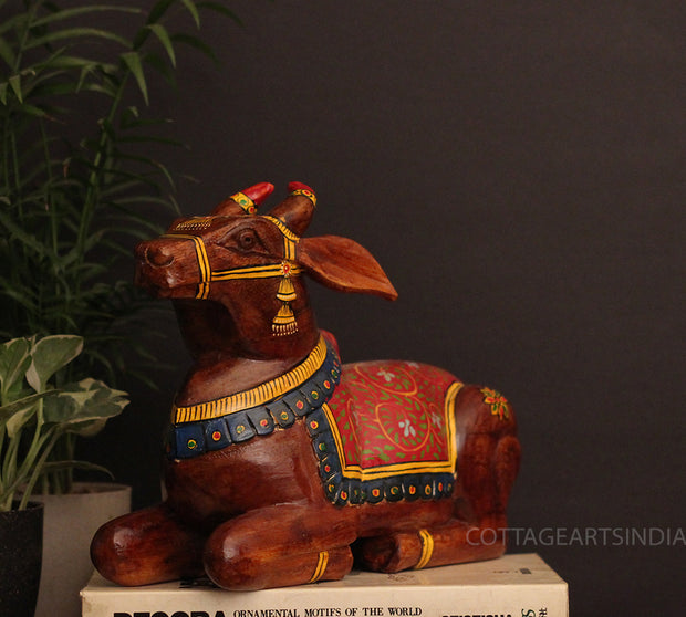 Wooden Nandi Handpainted 12.5"