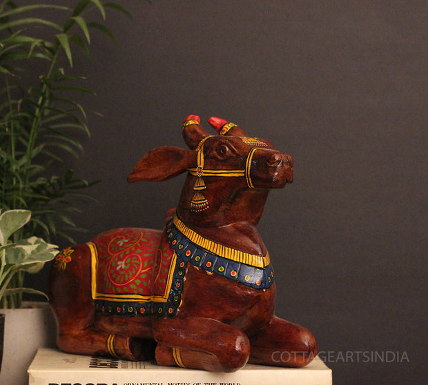 Wooden Nandi Handpainted 12.5"