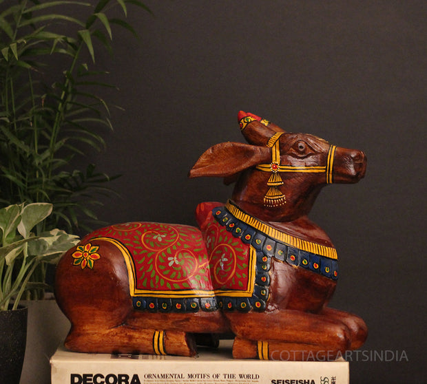 Wooden Nandi Handpainted 12.5"