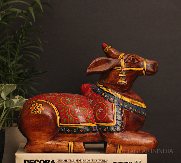 Wooden Nandi Handpainted 12.5"