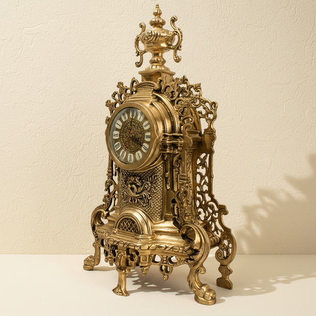 Brass Vintage Roman Design Mantlepiece Clock-Big Size