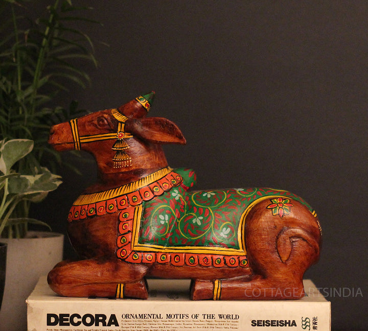 Wooden Nandi Handpainted 10.5"