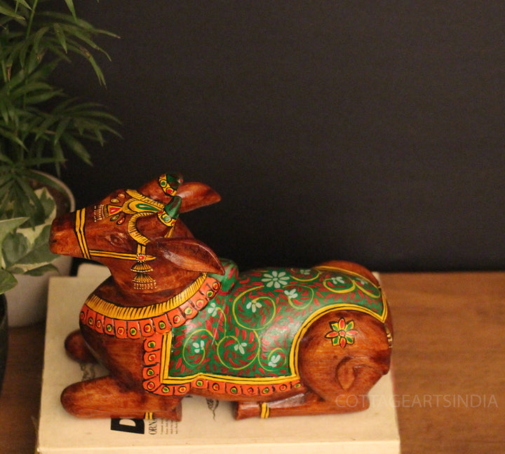 Wooden Nandi Handpainted 10.5"