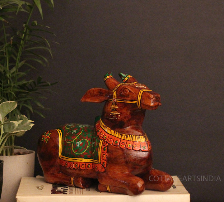 Wooden Nandi Handpainted 10.5"