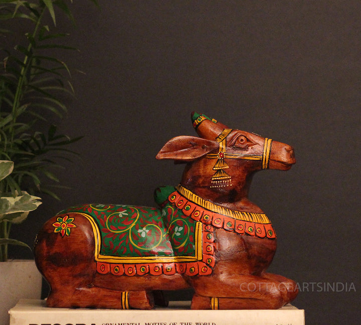 Wooden Nandi Handpainted 10.5"