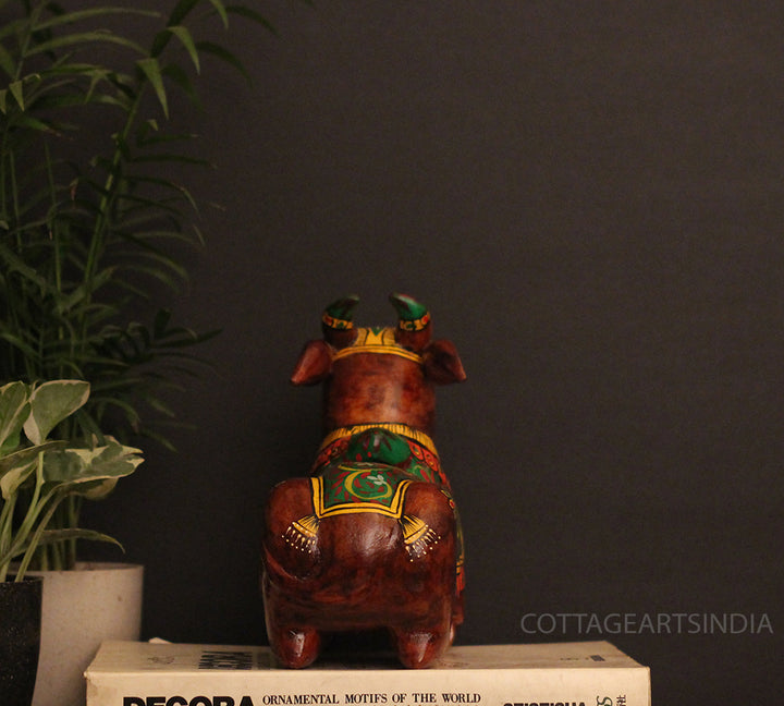 Wooden Nandi Handpainted 10.5"