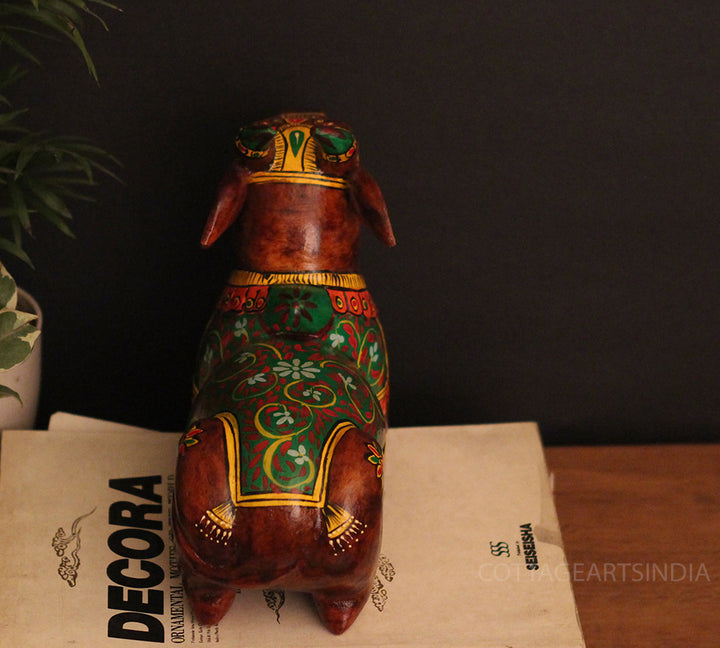 Wooden Nandi Handpainted 10.5"