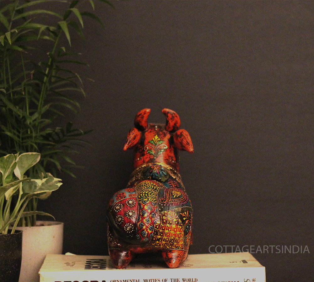 Wooden Nandi Handpainted 10.5"