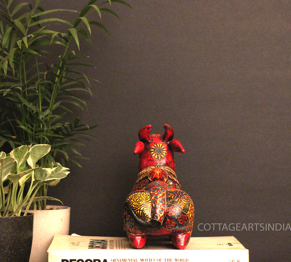Wooden Nandi Handpainted 8.5"