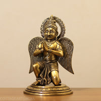 Sitting Brass Garuda with Folded Hands