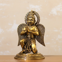Sitting Brass Garuda with Folded Hands