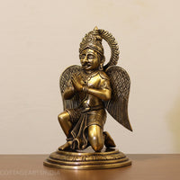 Sitting Brass Garuda with Folded Hands