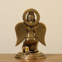 Sitting Brass Garuda with Folded Hands