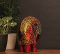 Wooden Elephant Oblique Design 8"