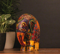 Wooden Elephant Oblique Design 8"