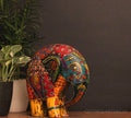 Wooden Elephant Oblique Design 8"