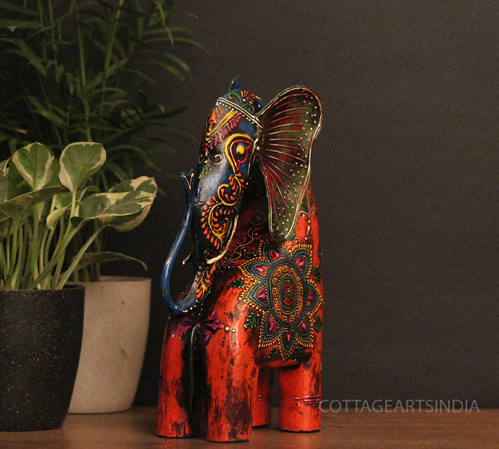 Wooden Elephant Oblique