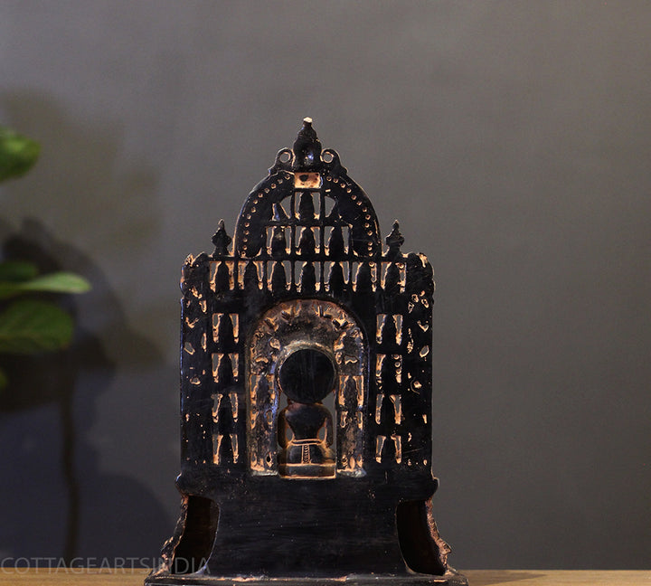 Opulent Brass Jain Tirthankara Temple – Black Antique Finish