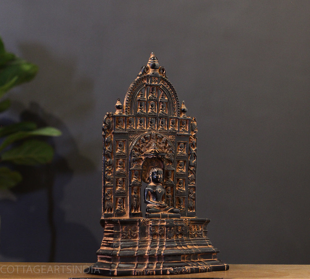Opulent Brass Jain Tirthankara Temple – Black Antique Finish