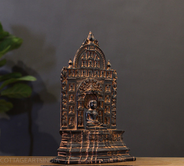 Opulent Brass Jain Tirthankara Temple – Black Antique Finish