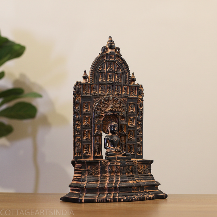 Opulent Brass Jain Tirthankara Temple – Black Antique Finish
