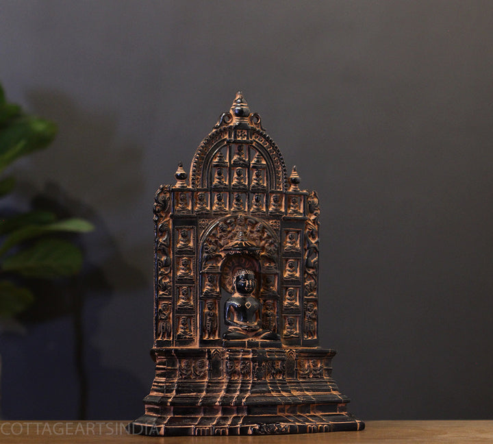 Opulent Brass Jain Tirthankara Temple – Black Antique Finish