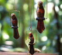 Wooden Hand Painted Parrot